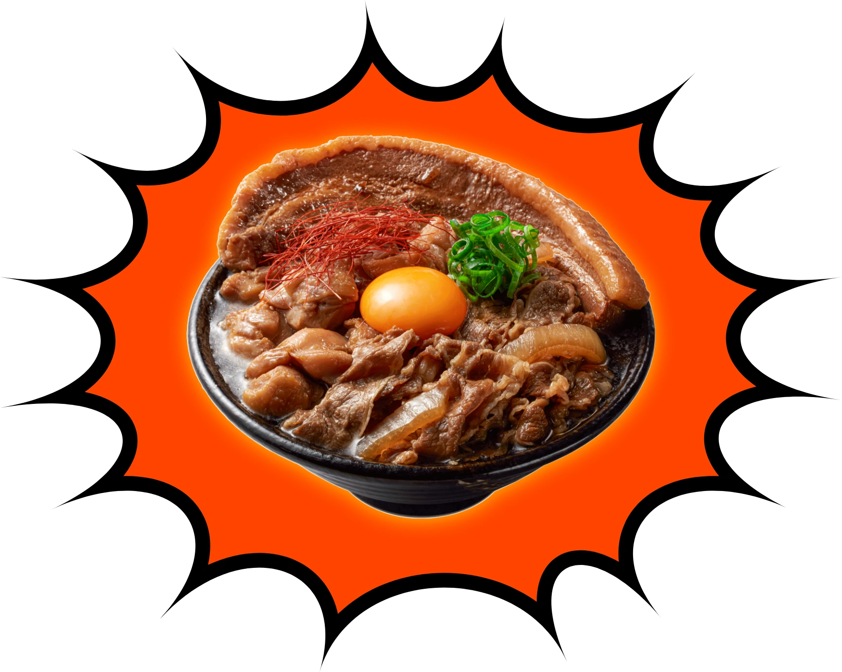 三種の煮込み肉まみれうどんと周辺の紹介ビジュアル